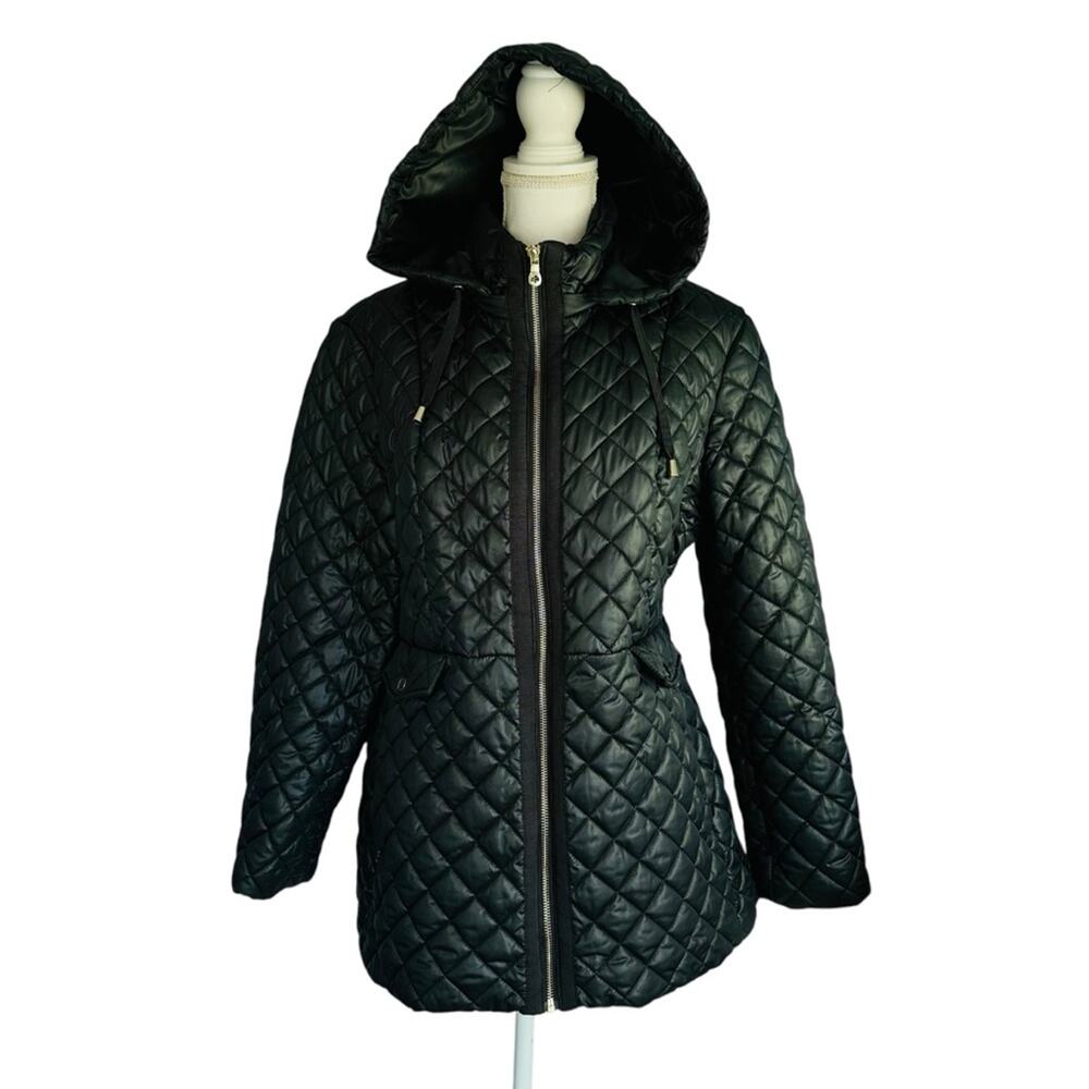 Kate Spade - Hooded Quilted Jacket, size XL, Black - Picture 8 of 12